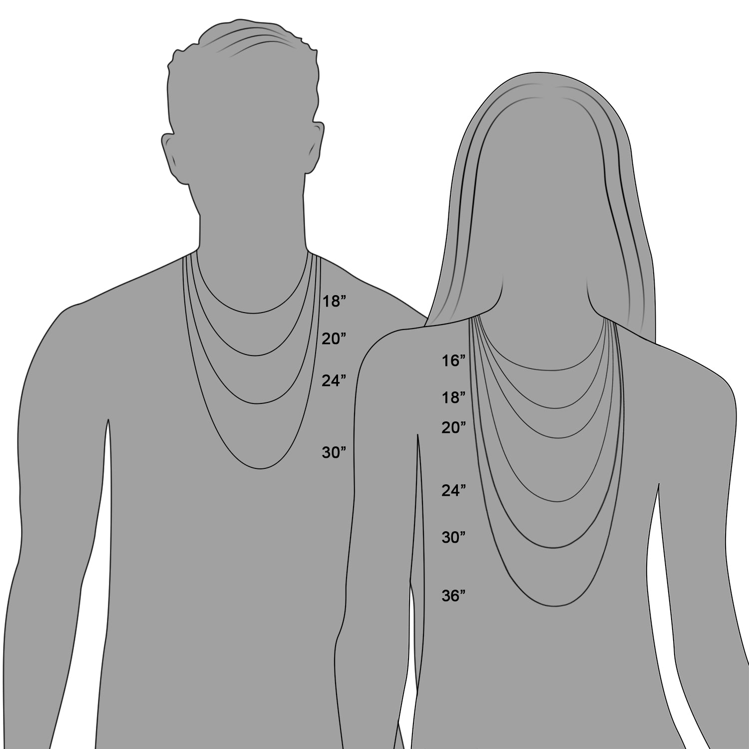 Solid Box Chain in 14K White Gold, 2.5 mm