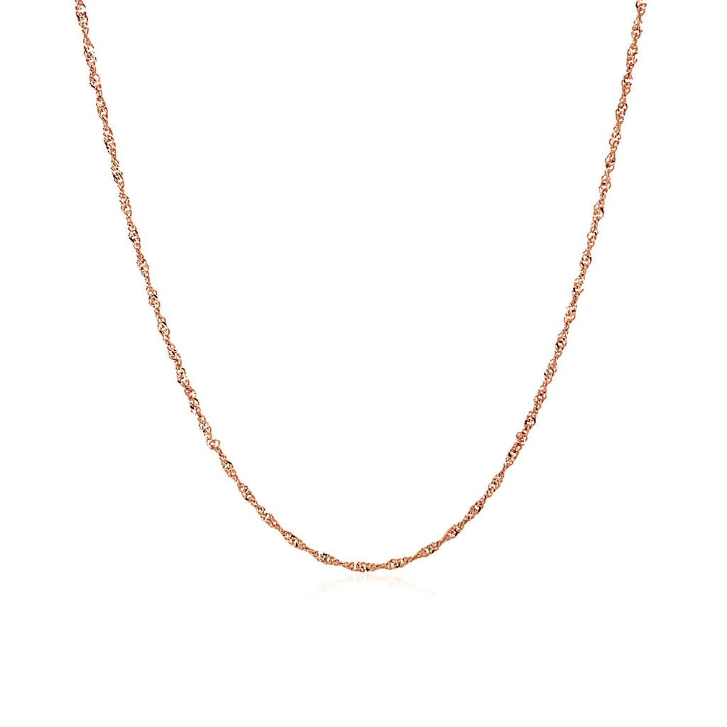 14K Rose Gold Singapore Chain  (1.10 mm)