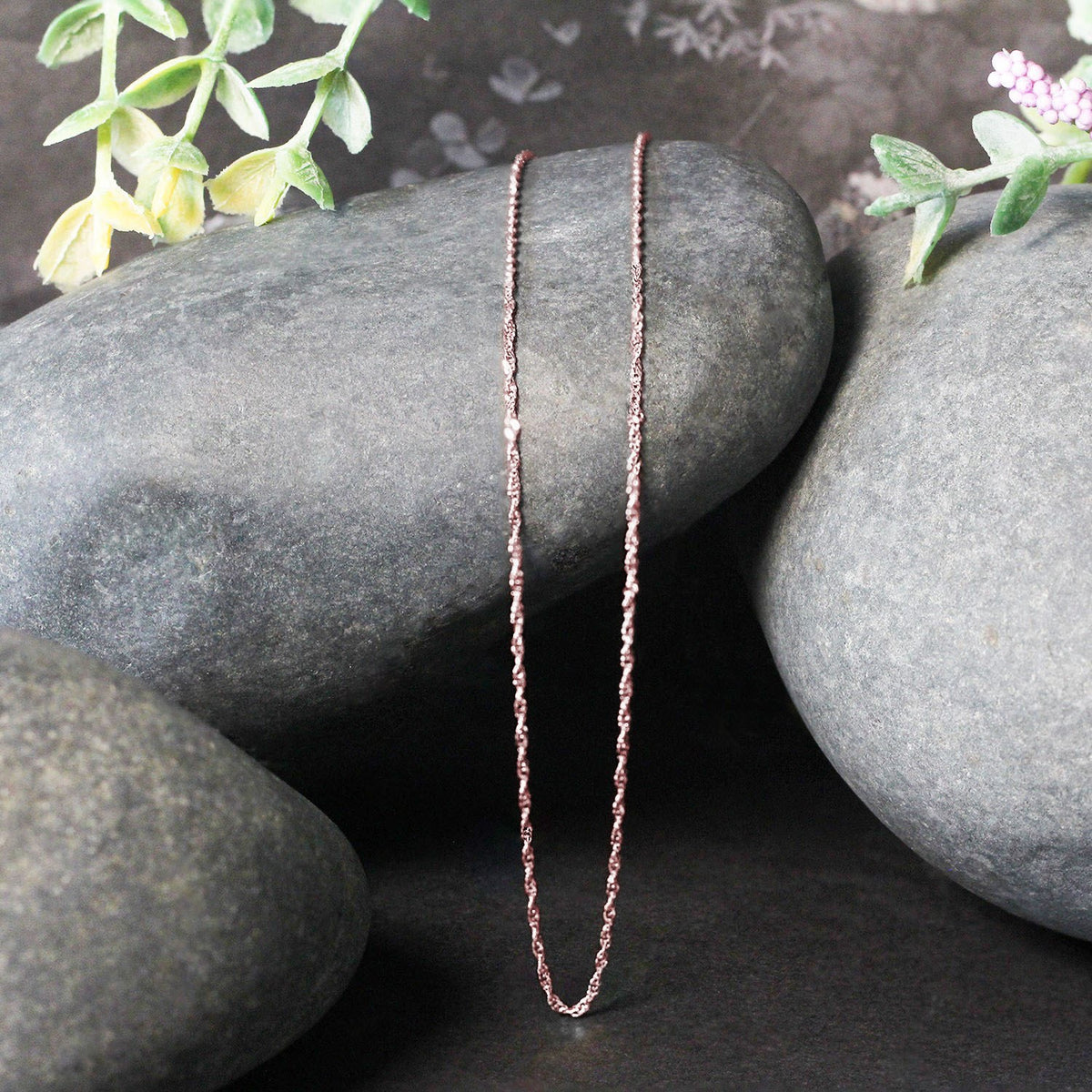 14K Rose Gold Singapore Chain  (1.10 mm)