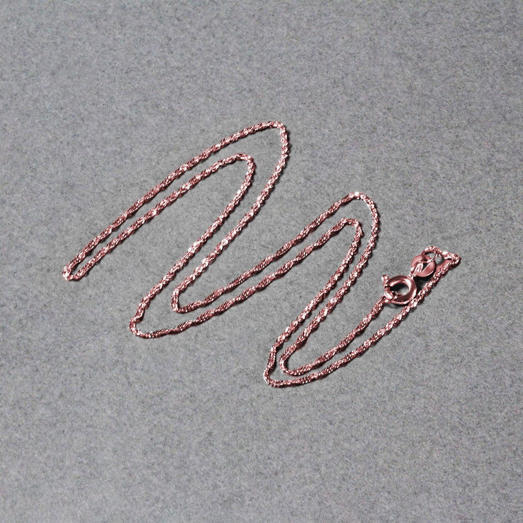 14K Rose Gold Singapore Chain  (1.10 mm)