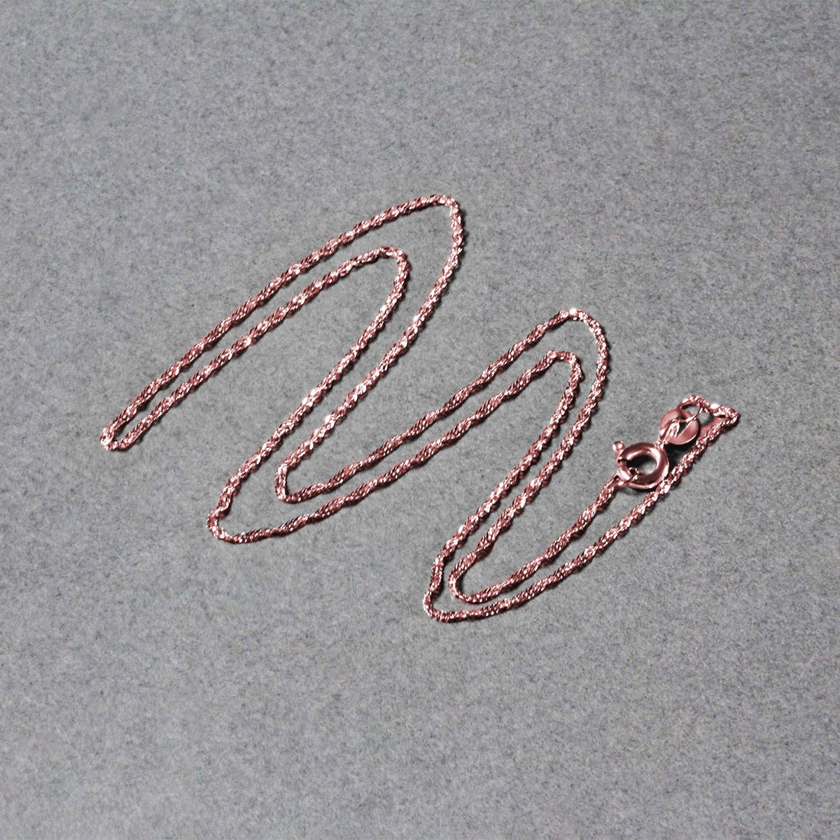14K Rose Gold Singapore Chain  (1.10 mm)