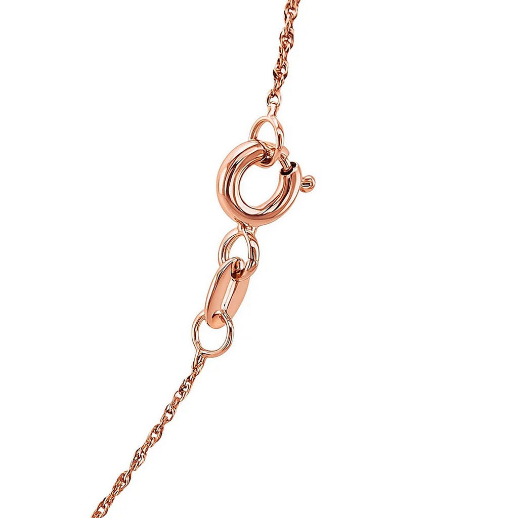 14K Rose Gold Singapore Chain  (1.10 mm)
