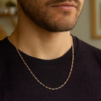 14K Rose Gold Singapore Chain  (1.10 mm)