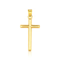 14K Yellow Gold High Polish Cross Pendant (0.7g)