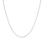 14K White Gold Classic Box Chain  (0.75 mm)