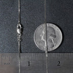 14K White Gold Classic Box Chain  (0.75 mm)