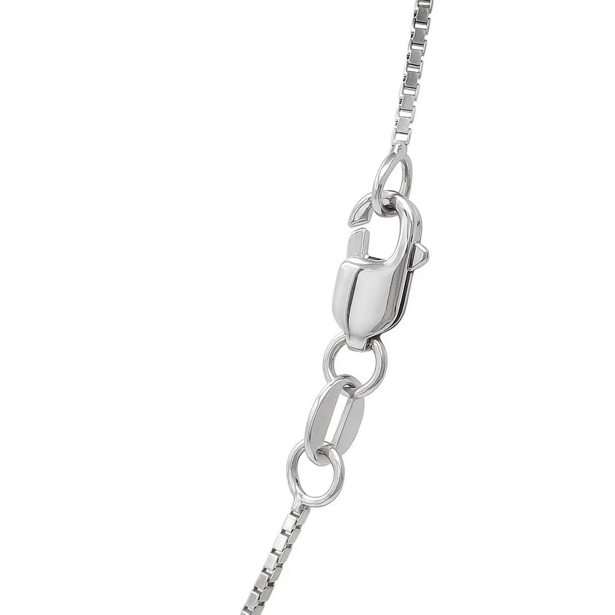 14K White Gold Classic Box Chain  (0.75 mm)