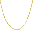 14K Yellow Gold Solid Figaro Chain  (1.90 mm)