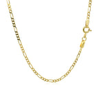 14K Yellow Gold Solid Figaro Chain  (1.90 mm)