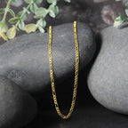 14K Yellow Gold Solid Figaro Chain  (1.90 mm)