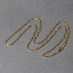 14K Yellow Gold Solid Figaro Chain  (1.90 mm)