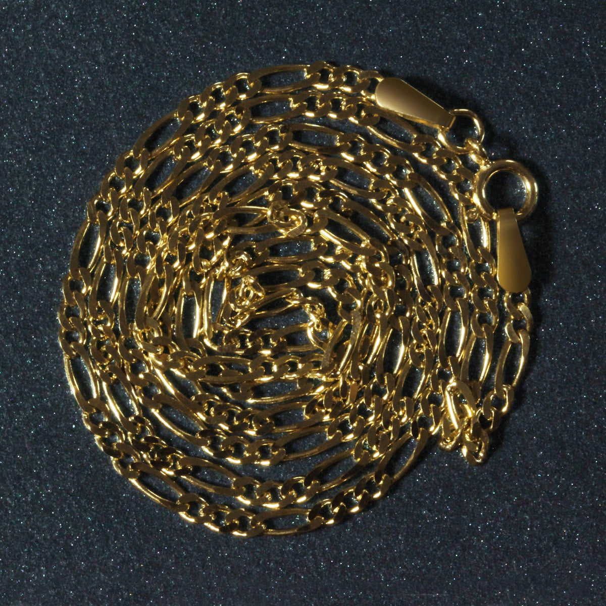 14K Yellow Gold Solid Figaro Chain  (1.90 mm)