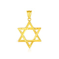 14K Yellow Gold Star of David Pendant