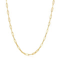 14K Yellow Gold Wide Paperclip Chain  (3.20 mm)