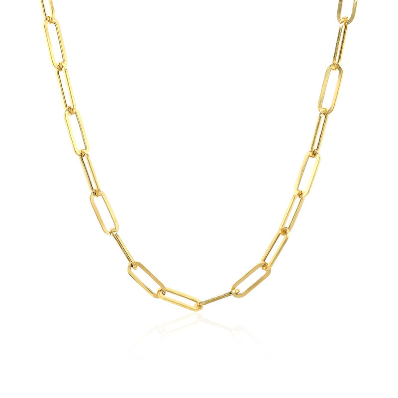14K Yellow Gold Wide Paperclip Chain  (3.20 mm)