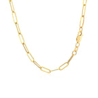 14K Yellow Gold Wide Paperclip Chain  (3.20 mm)