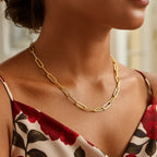 14K Yellow Gold Wide Paperclip Chain  (3.20 mm)