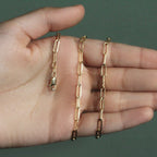 14K Yellow Gold Wide Paperclip Chain  (3.20 mm)