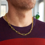 14K Yellow Gold Wide Paperclip Chain  (3.20 mm)