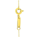 14K Yellow Gold High Polish Linked Double Circle Cutout Necklace