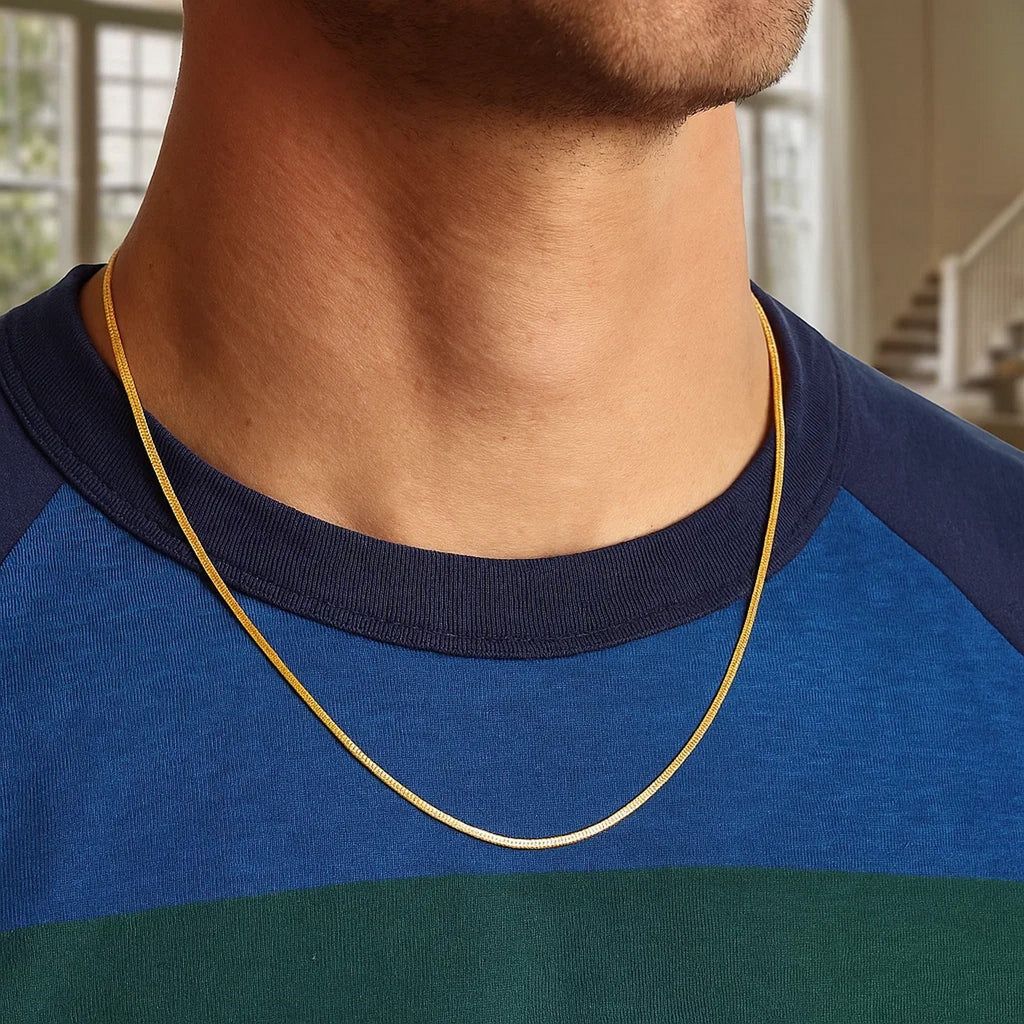 14K Yellow Gold Super Flex Herringbone Chain  (1.50 mm)