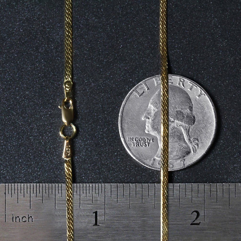 14K Yellow Gold Super Flex Herringbone Chain  (1.50 mm)