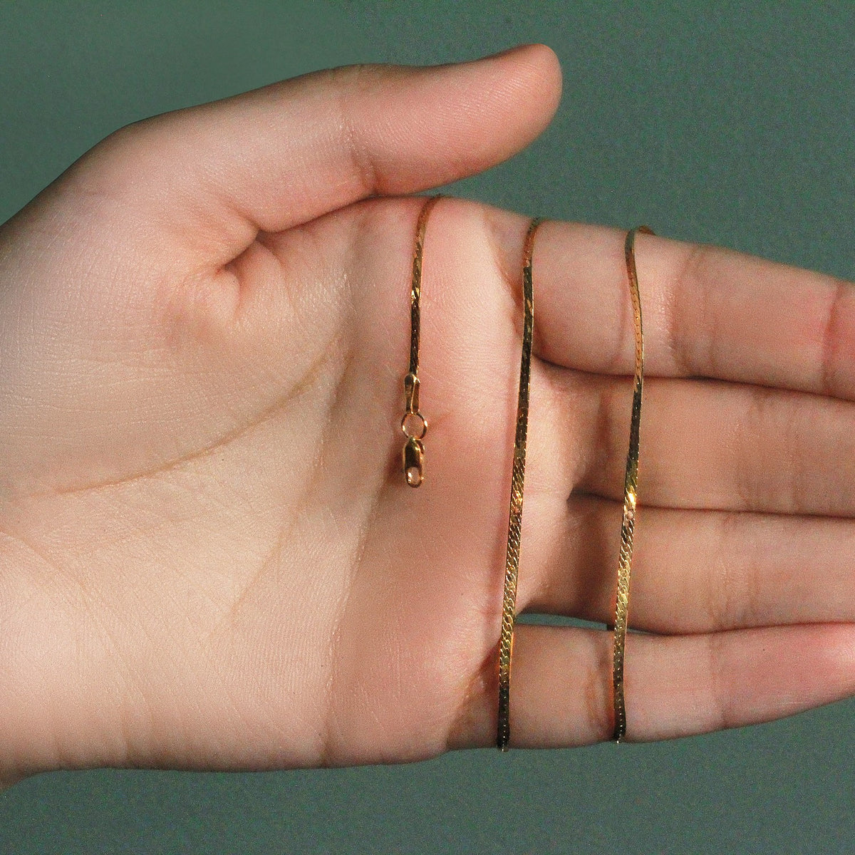 14K Yellow Gold Super Flex Herringbone Chain  (1.50 mm)