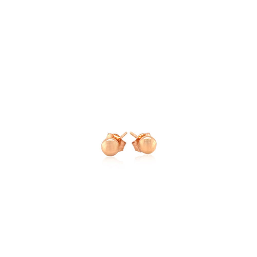 14K Rose Gold Ball Stud Earrings  (4mm)