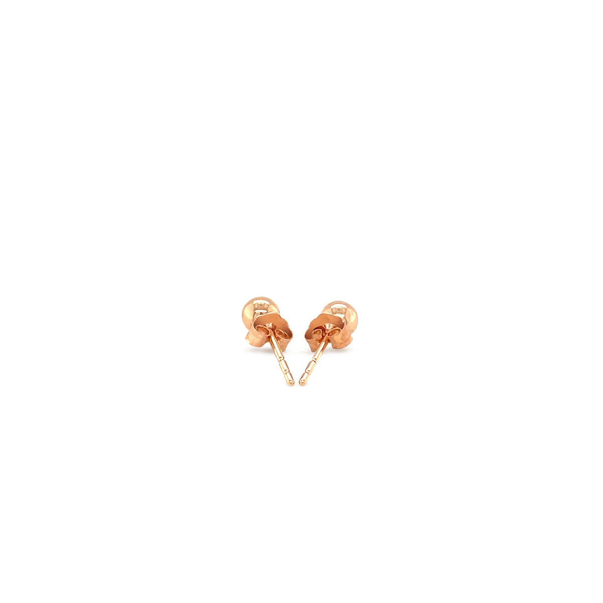 14K Rose Gold Ball Stud Earrings  (4mm)