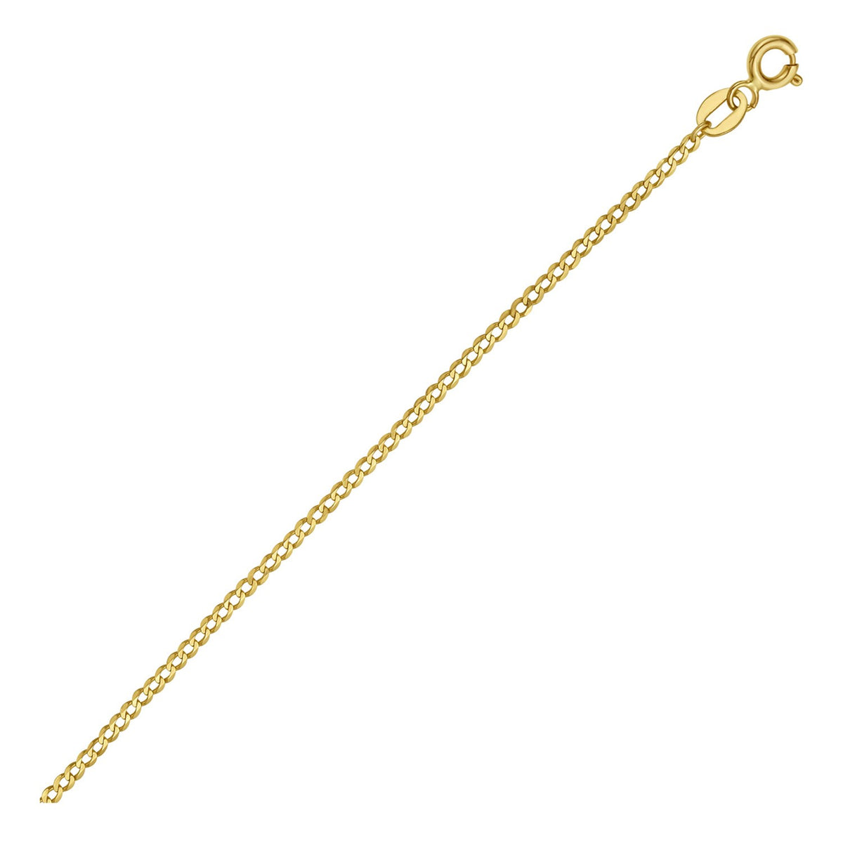 14K Yellow Gold Solid Curb Chain  (2.60 mm)