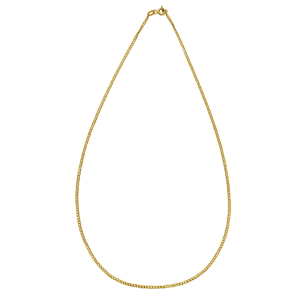 14K Yellow Gold Solid Curb Chain  (2.60 mm)