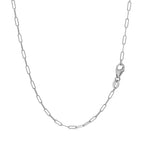 14K White Gold Fine Paperclip Chain  (1.50 mm)