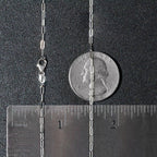 14K White Gold Fine Paperclip Chain  (1.50 mm)