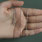 14K White Gold Fine Paperclip Chain  (1.50 mm)