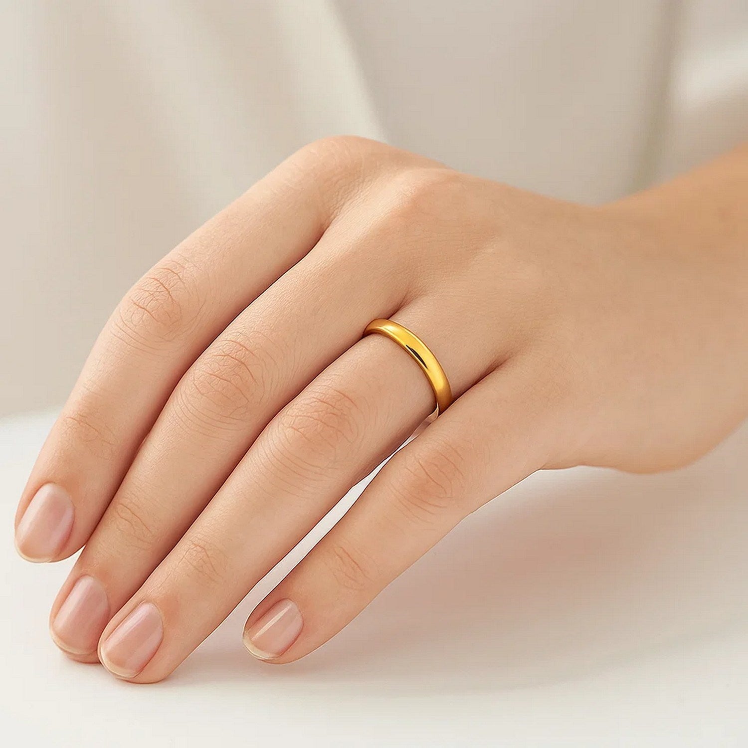 Comfort Fit Wedding Band in 14K Yellow Gold, 3 mm