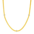 Diamond Woven Rope Necklace in 14K Yellow Gold, 17 in
