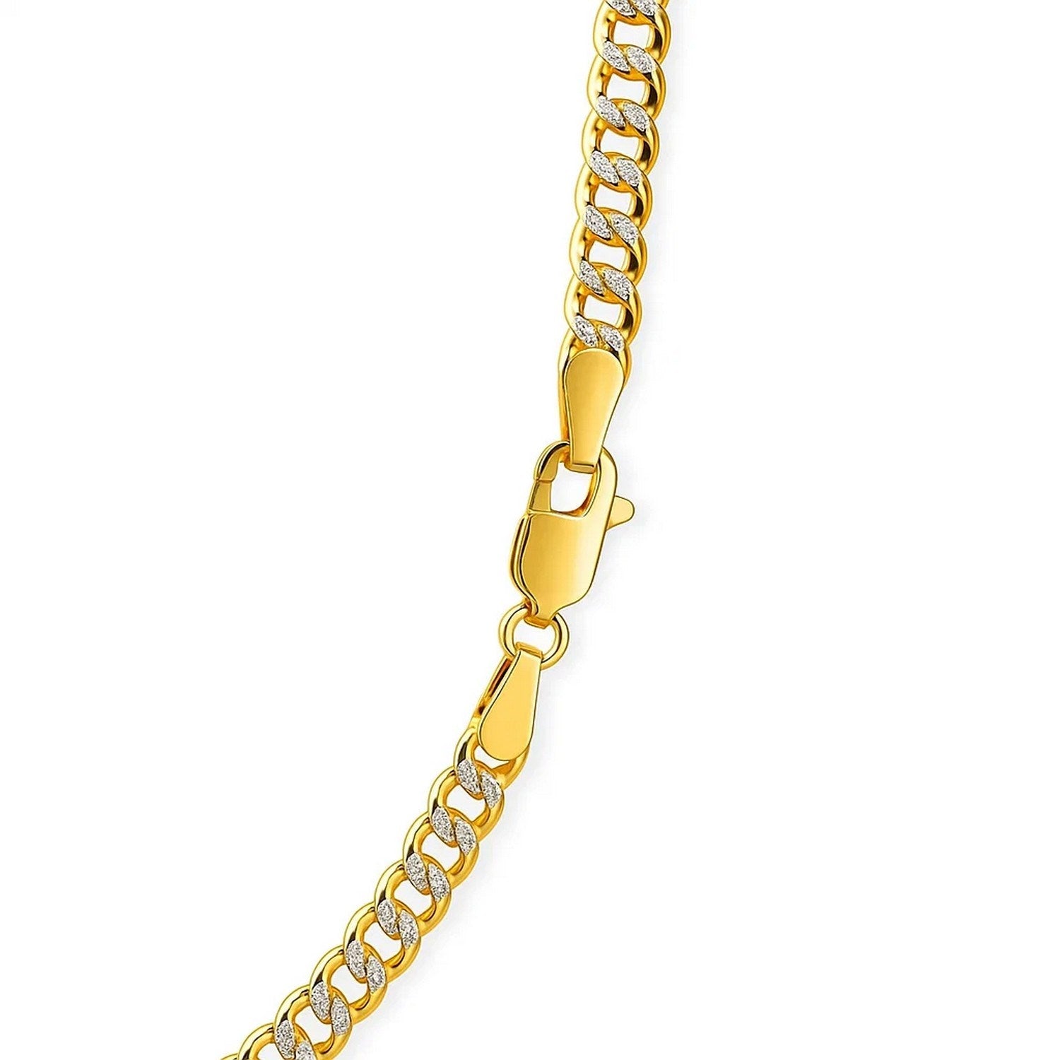 Two-Tone Curb Chain in 14K Gold, 3.6 mm