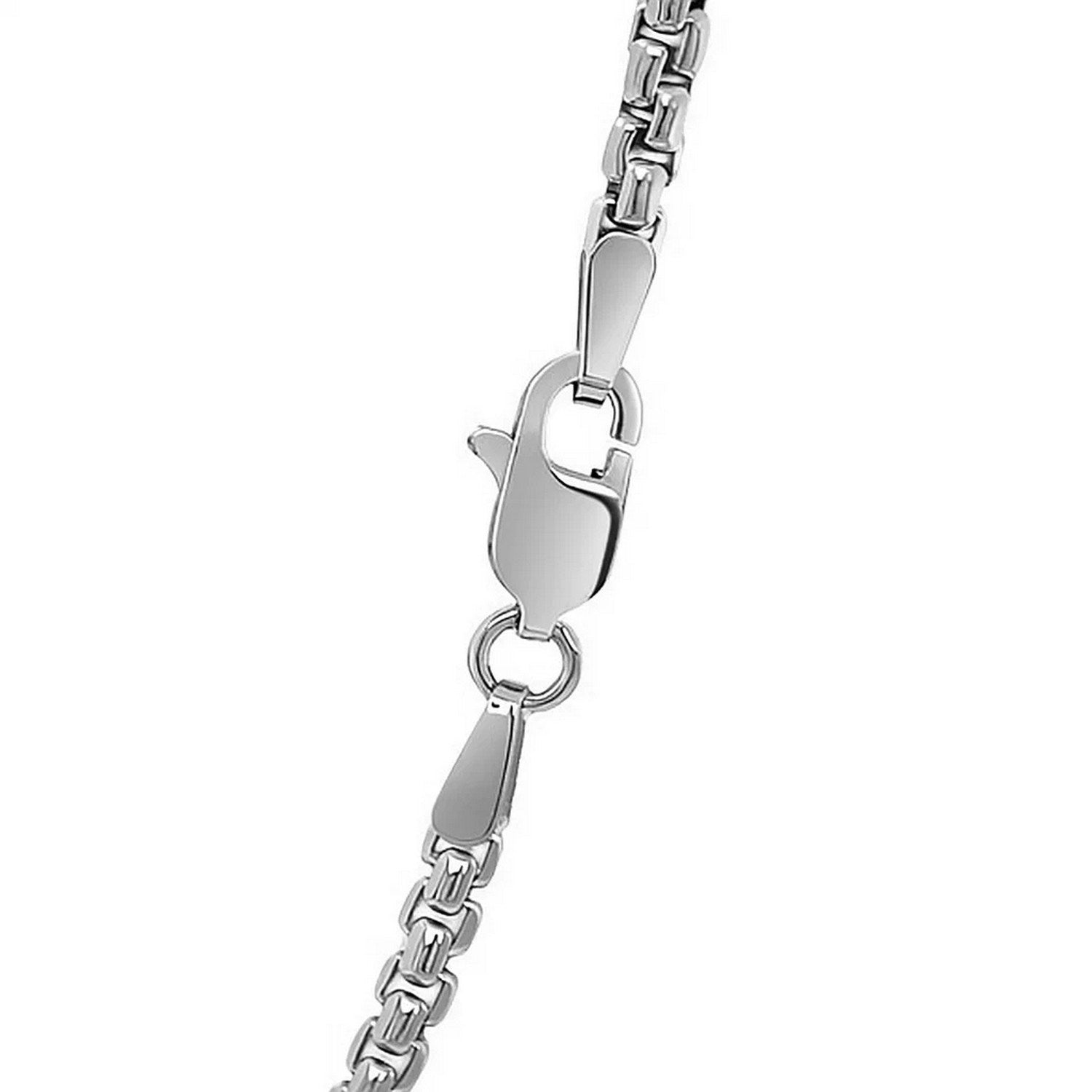 Solid Box Chain in 14K White Gold, 2.5 mm